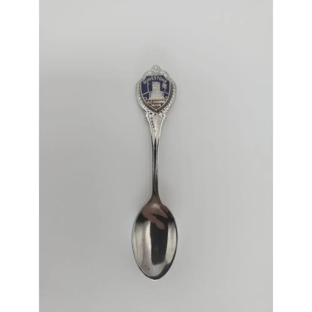 Lot 5 Minnesota Enamel Souvenir Collector Spoons Stainless Steel Travel Gift